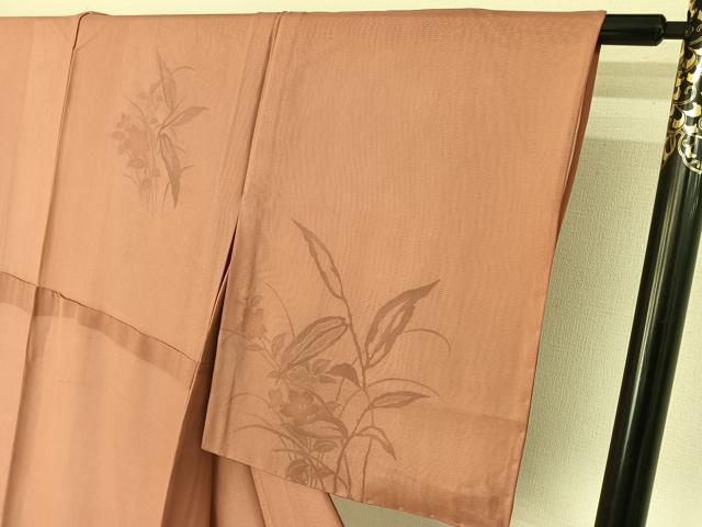 平和屋着物▽訪問着　無双　紗袷　紗×絽　手描き　草花文　やまと誂製　正絹　逸品　AABH5624jh