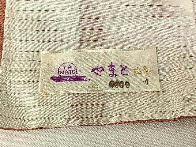 平和屋着物▽訪問着　無双　紗袷　紗×絽　手描き　草花文　やまと誂製　正絹　逸品　AABH5624jh