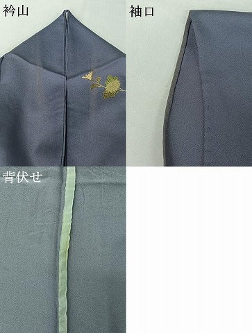 平和屋着物▽訪問着 単衣 螺鈿 流水枝花文 暈し染め