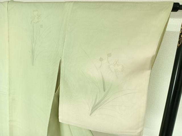 平和屋着物▽訪問着　無双　紗袷　紗×絽　草花文　正絹　逸品　AABH5635jh