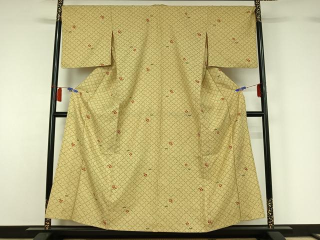 平和屋着物▽小紋　単衣　吹き寄せ文　洗える着物　AABH5640jh