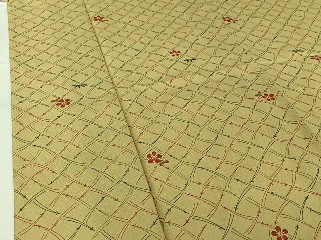 平和屋着物▽小紋　単衣　吹き寄せ文　洗える着物　AABH5640jh