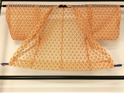 平和屋着物▽羽織　スリーシーズン　春夏秋　塵除け　オーガンジー　草花文　正絹　逸品　AABH5647jh