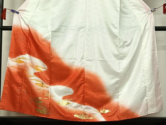 平和屋着物▽訪問着　単衣　霞文　暈し染め　金彩　洗える着物　AABH5648jh 平和屋着物▽訪問着 単衣 霞文 暈し染め 金彩 洗える着物 AABH5648jh