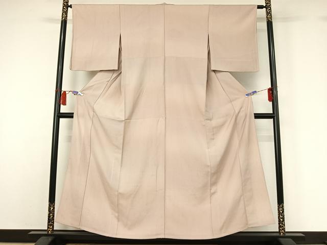 平和屋着物▽上質な紬　単衣　霞文　正絹　逸品　AABH5649jh