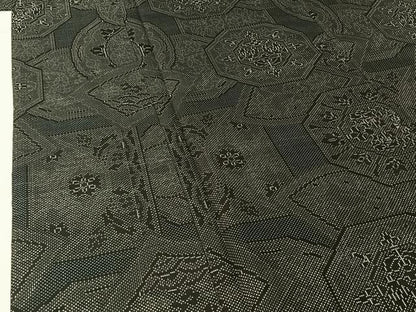 平和屋着物▽本場大島紬　単衣　7マルキ　正倉院花文　正絹　逸品　AABH5672jh