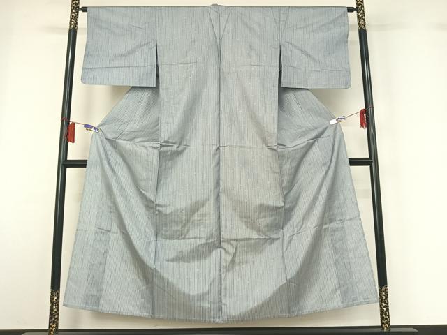 平和屋着物▽本場染大島紬　単衣　縞　正絹　逸品　AABH5673jh 平和屋着物▽本場染大島紬 単衣 縞 正絹 逸品 AABH5673jh