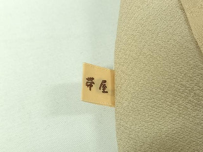 平和屋着物▽上質な小紋 単衣 地紋起こし 草花文 暈し染め 正絹 逸品 AABH5676jh