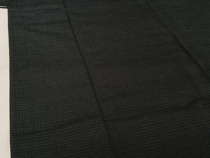 平和屋着物▽男性　紬　単衣　格子　正絹　逸品　AABH5677jh