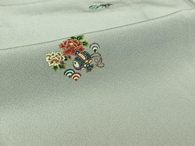 平和屋着物▽上質な小紋　単衣　宝尽くし花鳥文　金彩　正絹　逸品　AABH5682jh 平和屋着物▽上質な小紋 単衣 宝尽くし花鳥文 金彩 正絹 逸品 AABH5682jh
