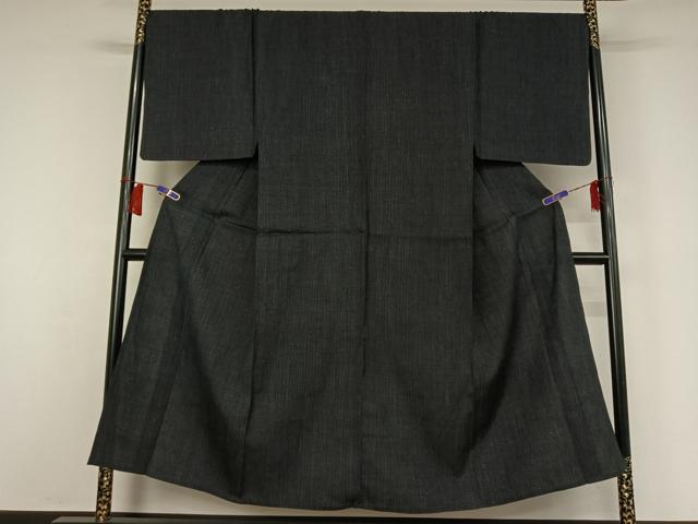 平和屋着物▽男性　紬　単衣　縞　正絹　逸品　AABH5690jh