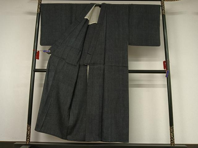 平和屋着物▽男性　紬　単衣　縞　正絹　逸品　AABH5690jh 平和屋着物▽男性 紬 単衣 縞 正絹 逸品 AABH5690jh