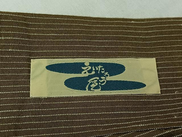 平和屋着物▽男性 紬 単衣 縞 正絹 逸品 AABH5695jh