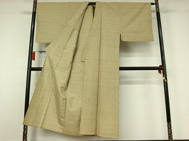平和屋着物▽男性 紬 単衣 立涌文様 正絹 逸品 AABH5696jh