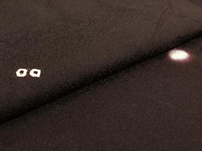 平和屋着物▽上質な小紋　単衣　絞り　丸文　蛍暈し　ロング丈　正絹　逸品　AABH5700jh