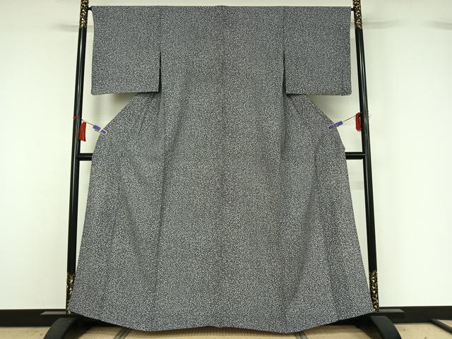 平和屋着物▽上質な小紋 単衣 霞文 正絹 逸品 AABH5703jh