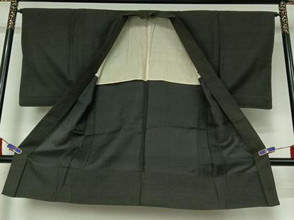 平和屋着物▽男性　羽織　スリーシーズン　春夏秋　塵除け　霞文　正絹　逸品　AABH5704jh