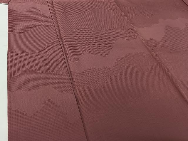 平和屋着物▽上質な色無地 単衣 石竹色 正絹 逸品 AABH5706jh