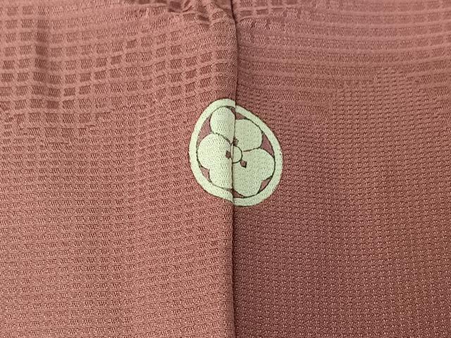 平和屋着物▽上質な色無地 単衣 石竹色 正絹 逸品 AABH5706jh