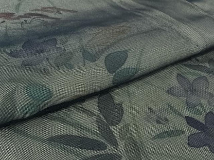 平和屋着物▽訪問着　無双　紗袷　紗×絽　草花文　正絹　逸品　AABH5707jh