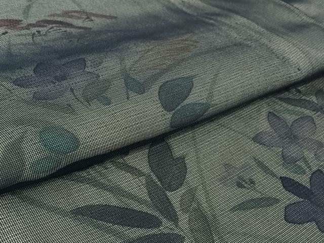 平和屋着物▽訪問着　無双　紗袷　紗×絽　草花文　正絹　逸品　AABH5707jh