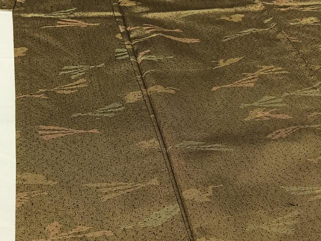 平和屋着物▽薩摩結城　単衣　舞葉文　正絹　逸品　AABH5714jh 平和屋着物▽薩摩結城 単衣 舞葉文 正絹 逸品 AABH5714jh