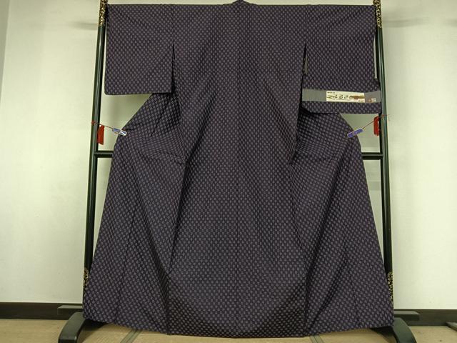 平和屋着物▽上質な紬　単衣　十字絣　正絹　逸品　DAAW9359sf 平和屋着物▽上質な紬 単衣 十字絣 正絹 逸品 DAAU6405sf 【公式通販】