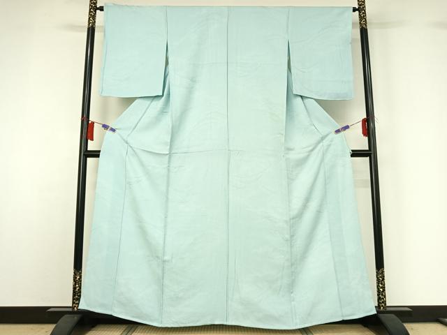 平和屋着物▽上質な色無地　単衣　雪芝地紋　瓶覗色　正絹　逸品　AABH5719jh 平和屋着物▽上質な色無地 単衣 雪芝地紋 瓶覗色
