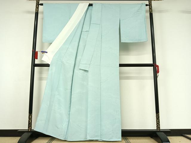 平和屋着物▽上質な色無地　単衣　雪芝地紋　瓶覗色　正絹　逸品　AABH5719jh 平和屋着物▽上質な色無地 単衣 雪芝地紋 瓶覗色