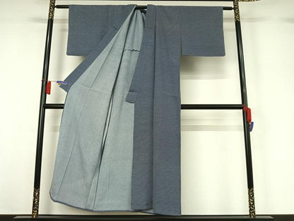 平和屋着物▽江戸小紋　単衣　角通し　正絹　逸品　AABH5721jh