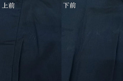 平和屋着物▽道中着　スリーシーズン　春夏秋　塵除け　草花地紋　鉄紺色　正絹　逸品　AABH5723jh