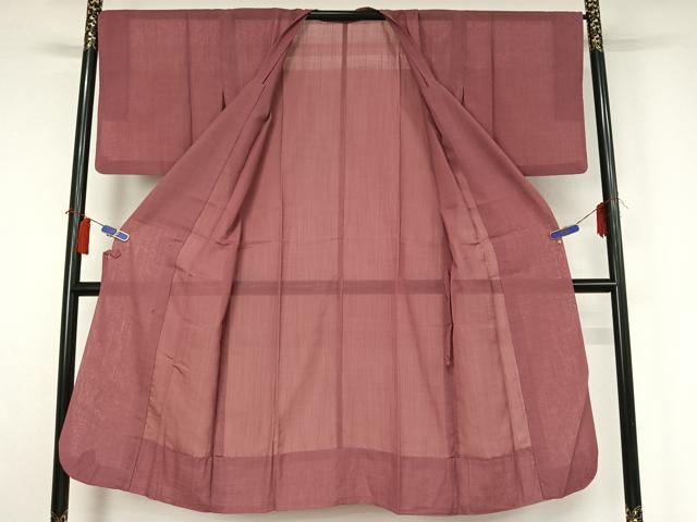 平和屋着物▽道行コート　スリーシーズン　春夏秋　塵除け　長春色　正絹　逸品　AABH5724jh