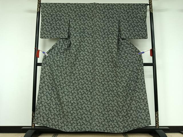平和屋着物▽上質な小紋　単衣　花尽くし文　やまと誂製　正絹　逸品　AABH5726jh