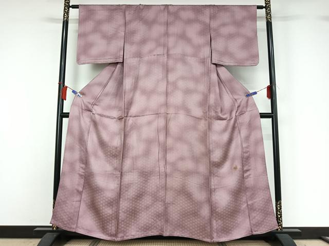 平和屋着物▽上質な小紋　単衣　霞文　暈し染め　正絹　逸品　AABH5731jh 平和屋着物▽上質な小紋 単衣 霞文 暈し染め 正絹 逸品 AABH5731jhの