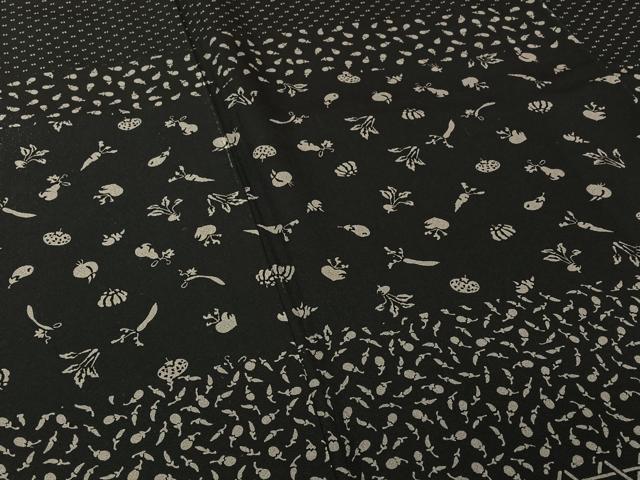 平和屋着物▽訪問着　単衣　作家物　成り物　黒地　正絹　逸品　AABH5732jh 平和屋着物▽訪問着 単衣 作家物 成り物 黒地 正絹 逸品 AABH5732jh