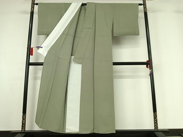 平和屋着物▽色無地　単衣　岩井茶色　鬼しぼ縮緬　洗える着物　AABH5739jh 平和屋着物▽色無地 単衣 岩井茶色 鬼しぼ縮緬 洗える着物 AABH5739jh