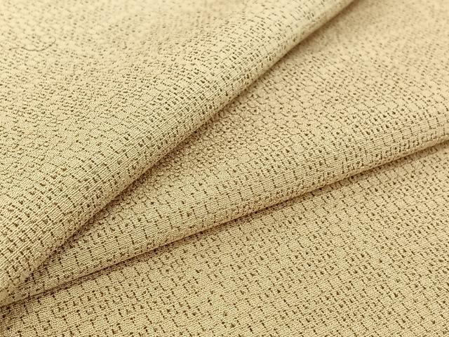 平和屋着物▽本塩沢　単衣　110亀甲　麻の葉文様　正絹　逸品　AABH5741jh