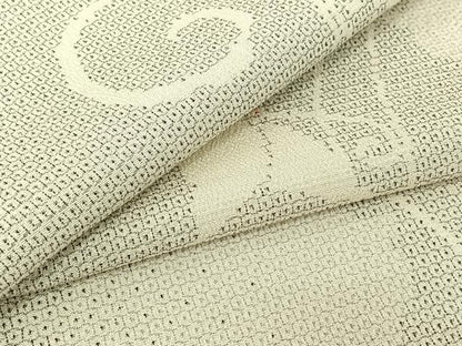 平和屋着物▽本塩沢　単衣　110亀甲　雪輪舞蝶文　正絹　逸品　AABH5748jh