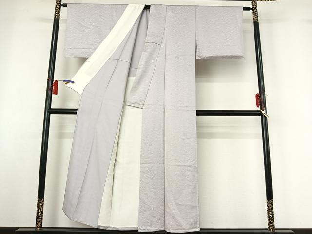 平和屋着物▽上質な小紋　単衣　芝文　正絹　逸品　AABH5752jh