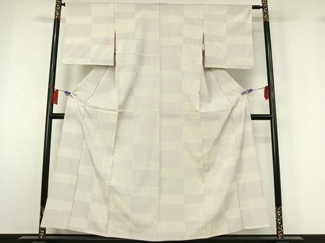 平和屋着物▽本塩沢　単衣　110亀甲　横段文　正絹　逸品　AABH5755jh 平和屋着物▽本塩沢 単衣 110亀甲 横段文 正絹 逸品 AABH5755jh