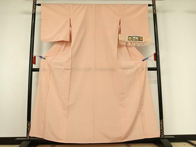 平和屋着物▽お召　単衣　塩澤絣　証紙付き　正絹　逸品　AABH5758jh