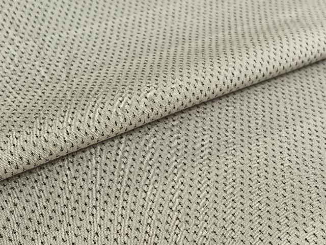平和屋着物▽本塩沢　単衣　横段文　正絹　逸品　AABH5760jh