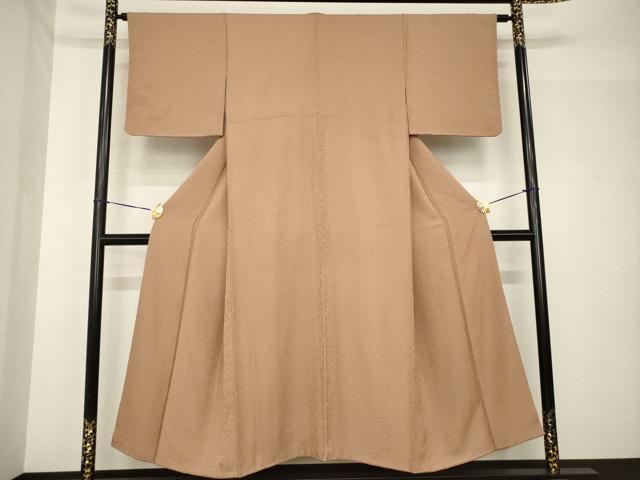 平和屋着物●上質な色無地　焦香色　正絹　逸品　AABH5771ck 平和屋着物○上質な色無地 焦香色 正絹 逸品 AABH5771ck