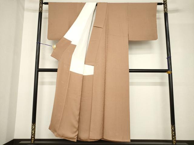 平和屋着物●上質な色無地　焦香色　正絹　逸品　AABH5771ck 平和屋着物○上質な色無地 焦香色 正絹 逸品 AABH5771ck