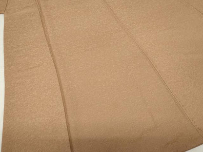 平和屋着物●上質な色無地　焦香色　正絹　逸品　AABH5771ck