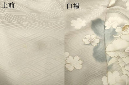 平和屋着物●豪華振袖　駒刺繍　草花文　金彩　ロング丈　正絹　逸品　AABH5775ck