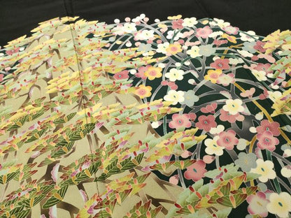 平和屋着物●豪華黒留袖　友禅　作家物　松竹梅　正絹　逸品　AABH5777ck