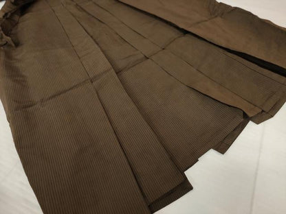 平和屋着物●男性　馬乗り袴　縞　正絹　逸品　AABH5780ck