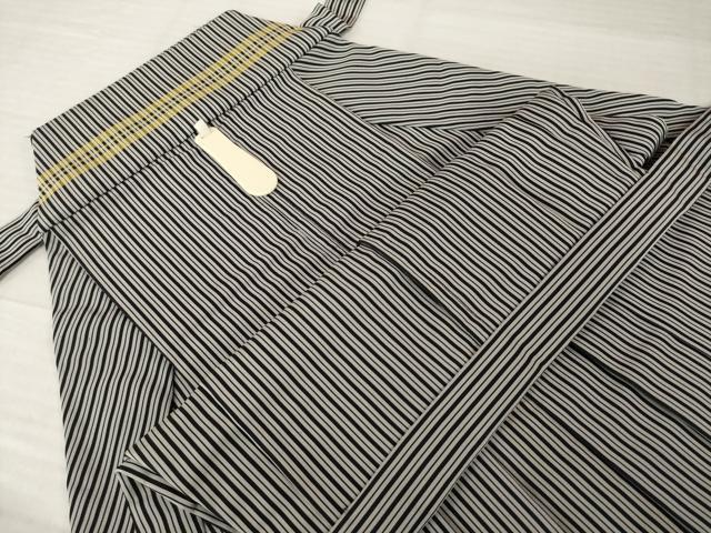 平和屋着物●男性　馬乗り袴　縞　正絹　逸品　AABH5781ck