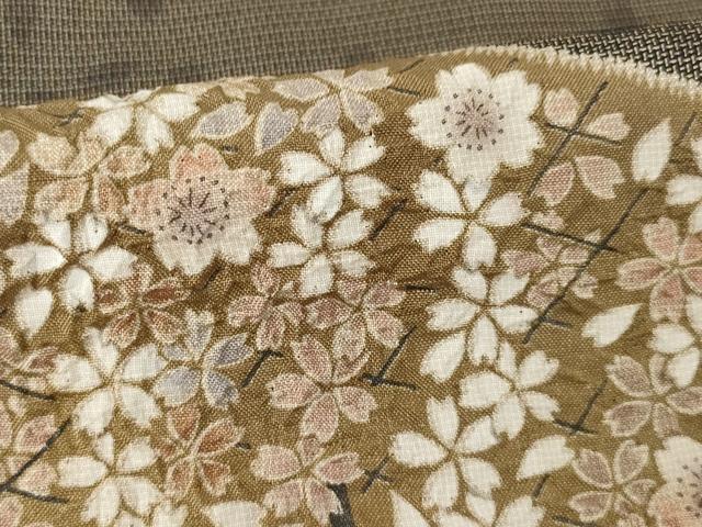 平和屋着物○本場大島紬 訪問着 絞り 枝垂れ桜 金彩 正絹 逸品 未使用